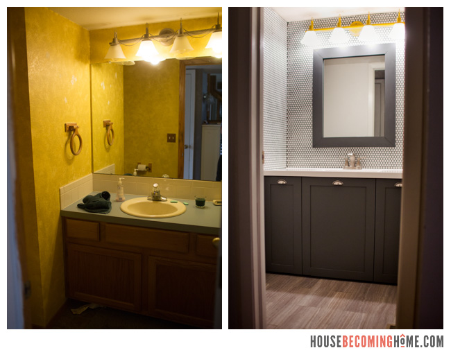 Powder Room Update Before and After