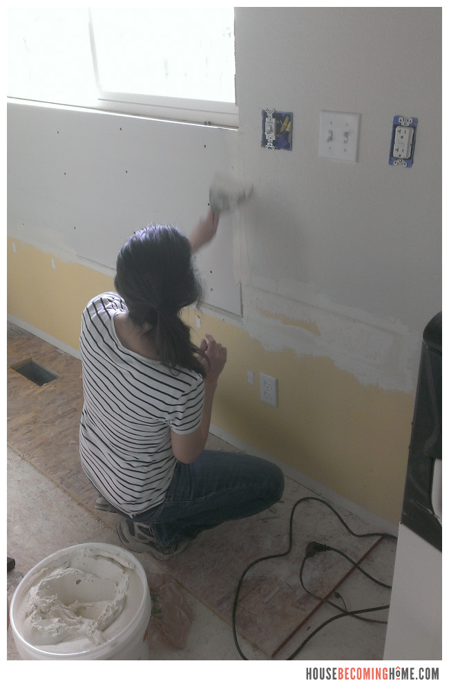 DIY Kitchen Reno new drywall