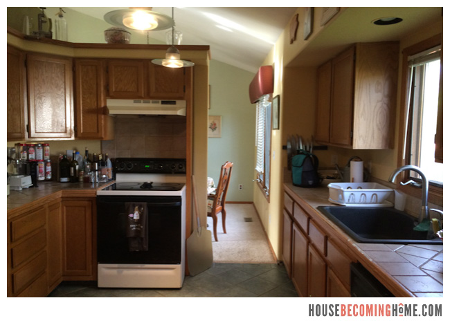 View of Kitchen Before Renovation