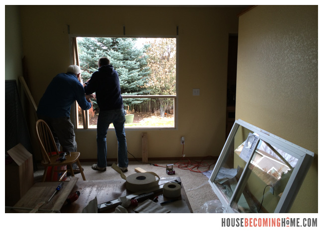 Replacing the window in DIY Kitchen Reno