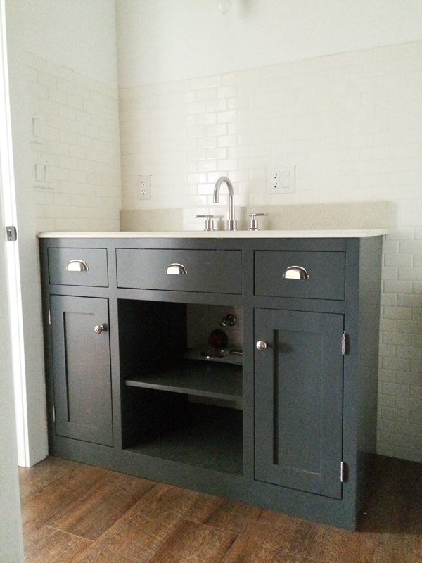 Ana White Grey Bathroom Vanity Cabinet DIY