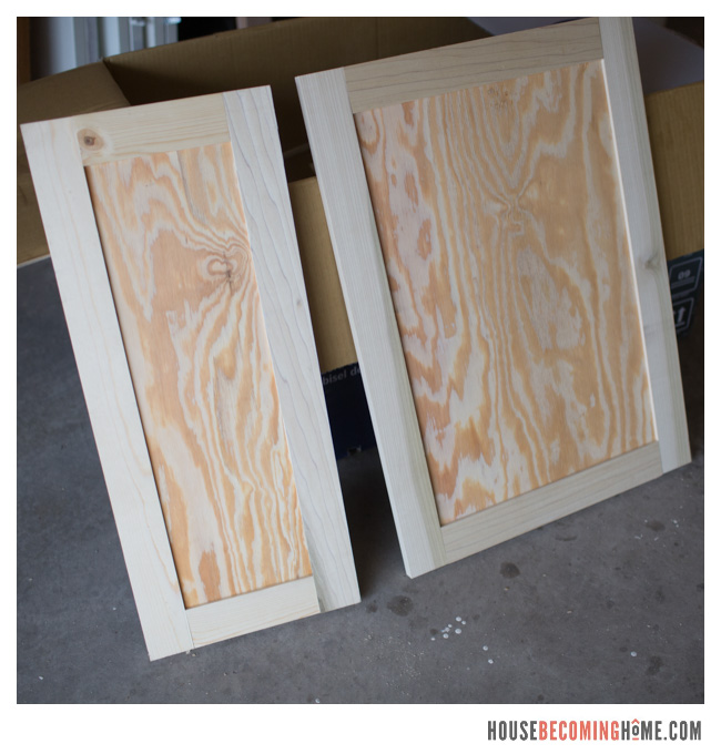 DIY shaker style cabinet doors unfinished