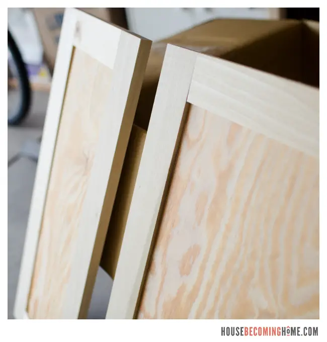 DIY shaker style cabinet doors