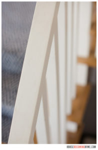 DIY handrail from 2x4 painted white