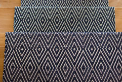 Dash and Albert Blue Diamond Stair Runner