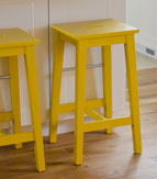 Ikea Bosse Kitchen Island Bar Stool painted yellow