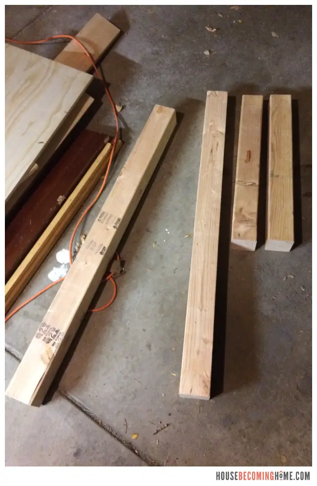 Lumber cut for DIY twin bed