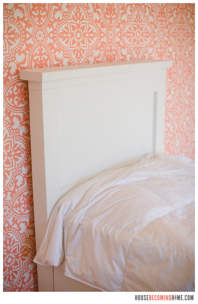 DIY Twin Bed White Headboard