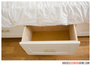 DIY drawer for bed storage
