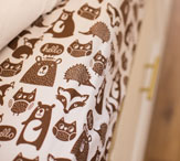 Kids Twin Sheet set with forest animals