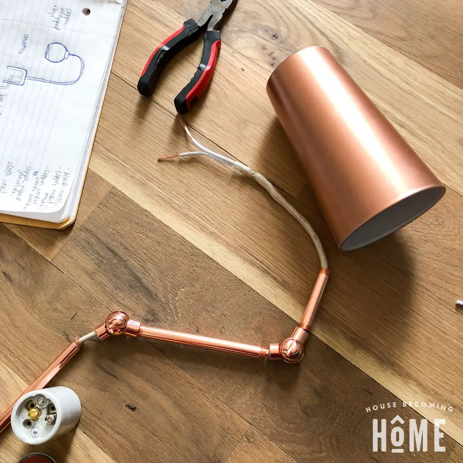 DIY Copper Light Pieces