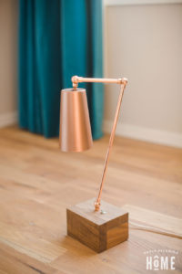 DIY Copper Light made from cup and copper pipe