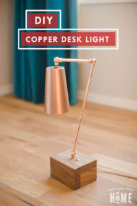 DIY Copper Light made from Copper Pipe and Glass Cup