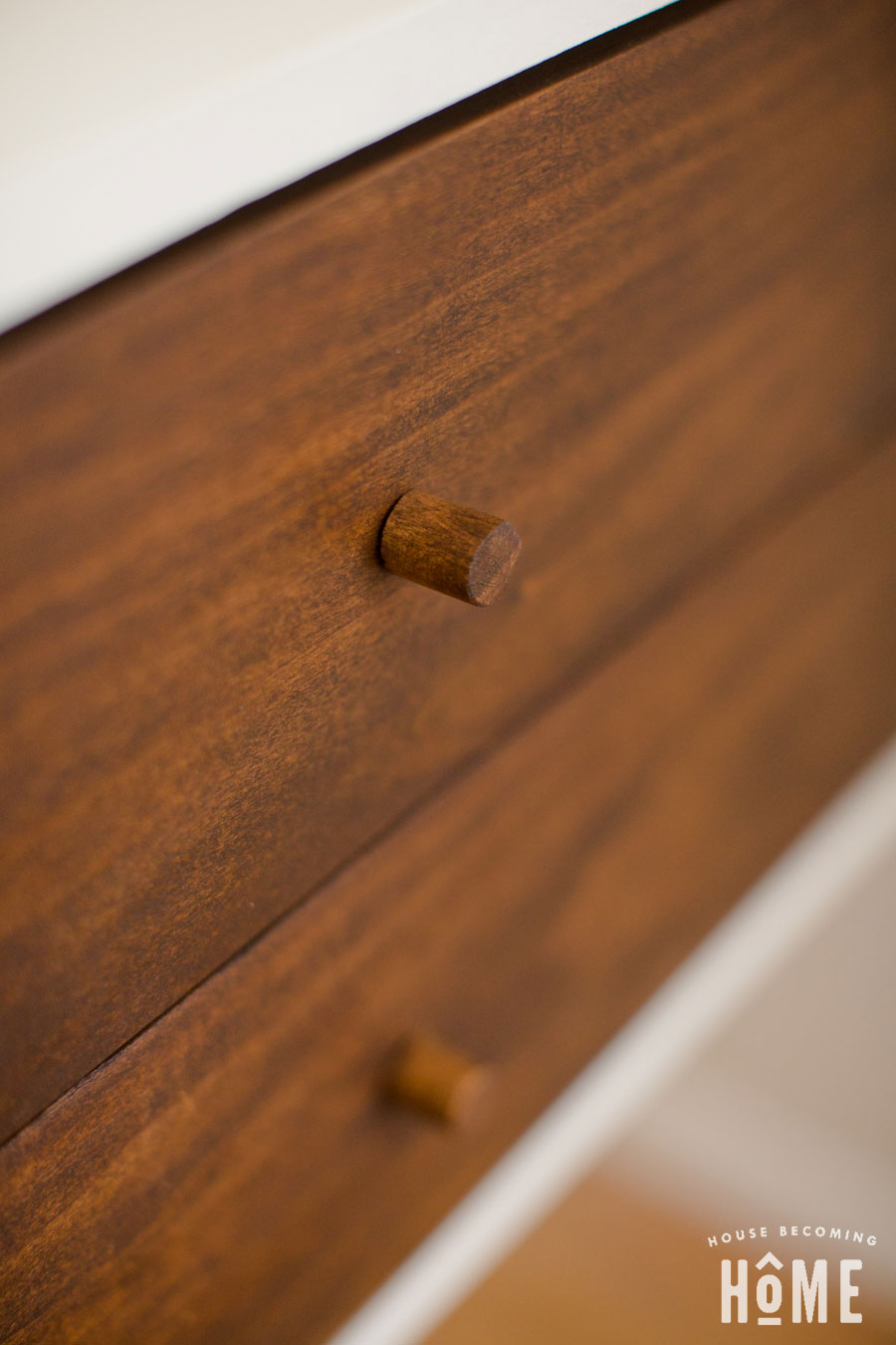 DIY dowel knob pulls