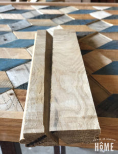french cleat from scrap oak flooring