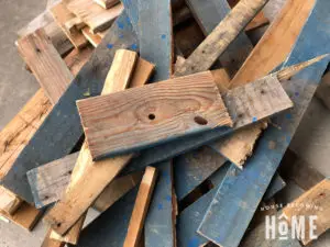 pile of wood from pallets