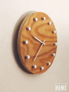 DIY clock from scrap wood