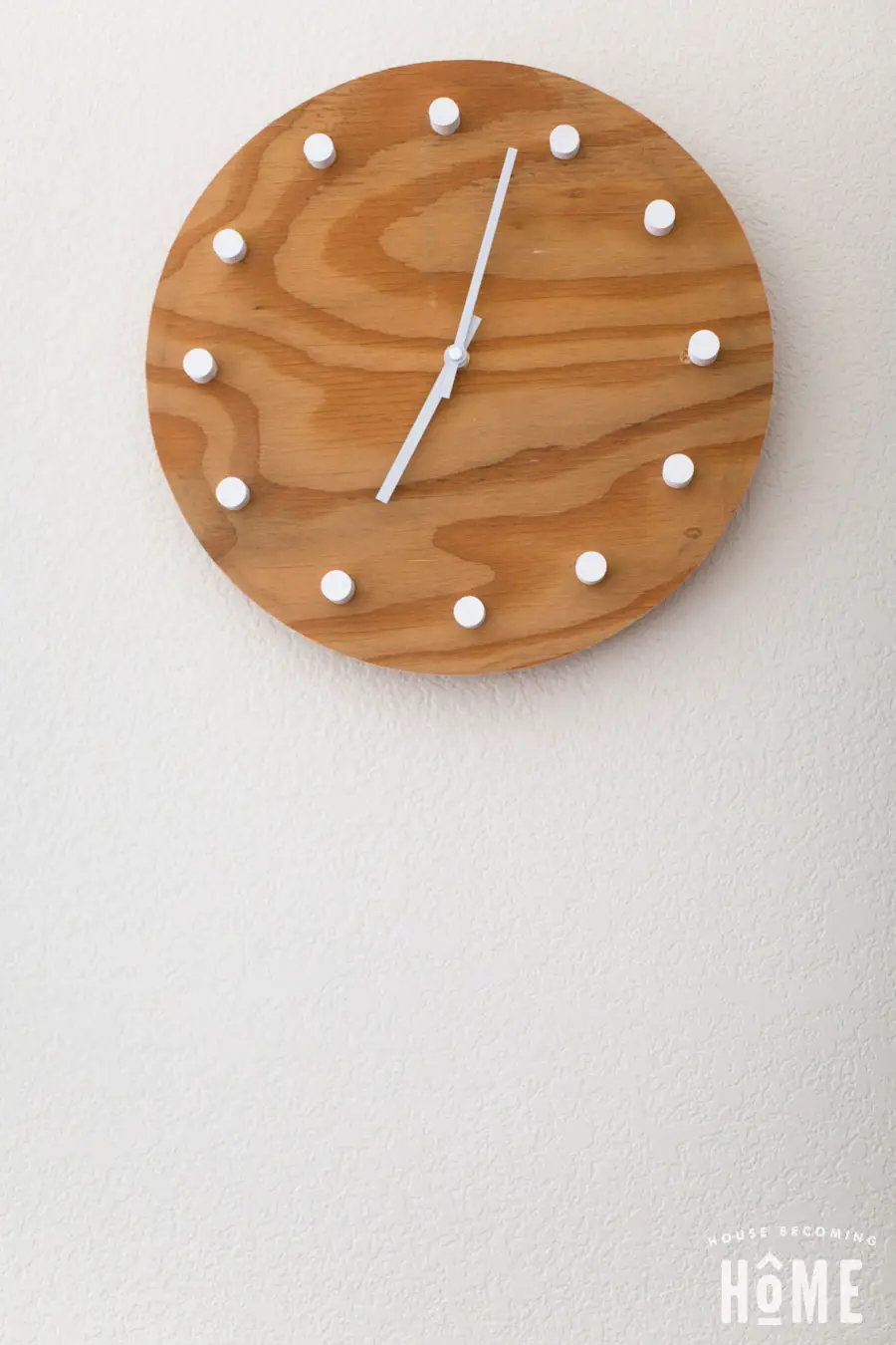 DIY clock from scrap wood
