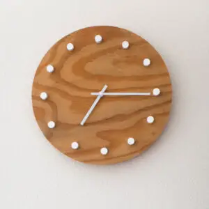 DIY clock made from scrap plywood in modern style