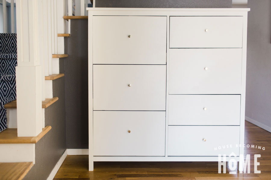 DIY Shoe Cabinet 7 drawers