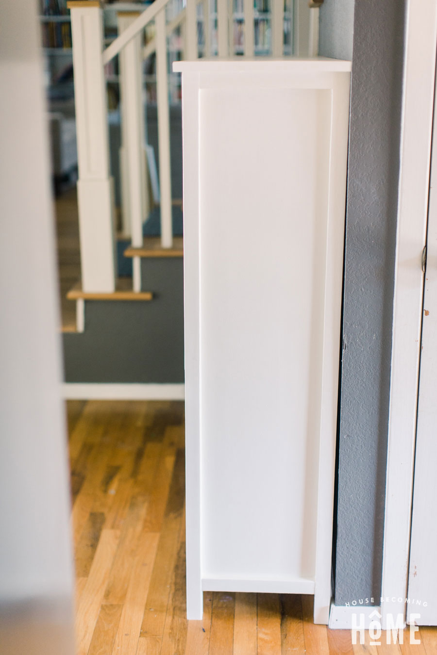 DIY Shoe Cabinet Side View