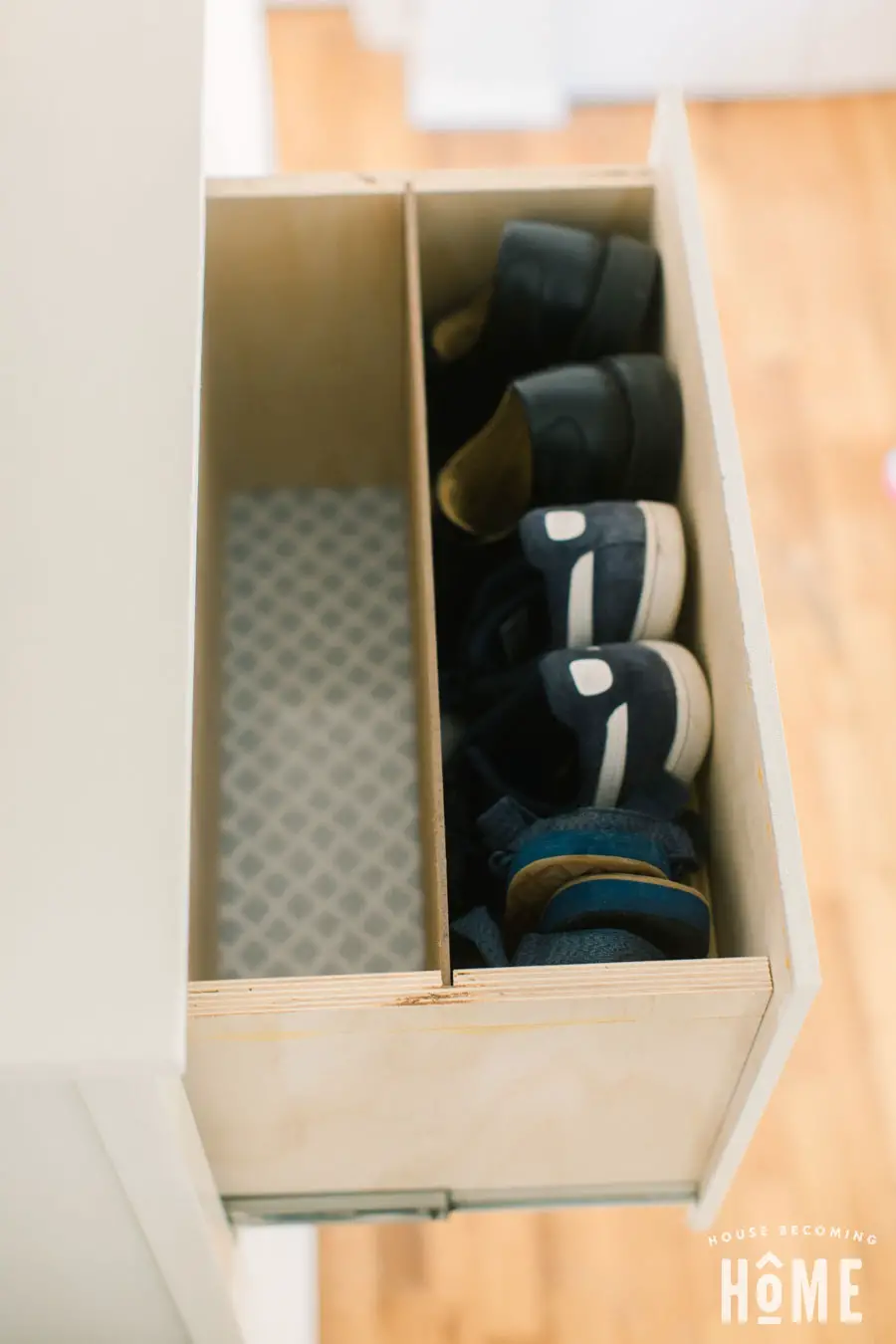 DIY Shoe Cabinet Shoe Divider