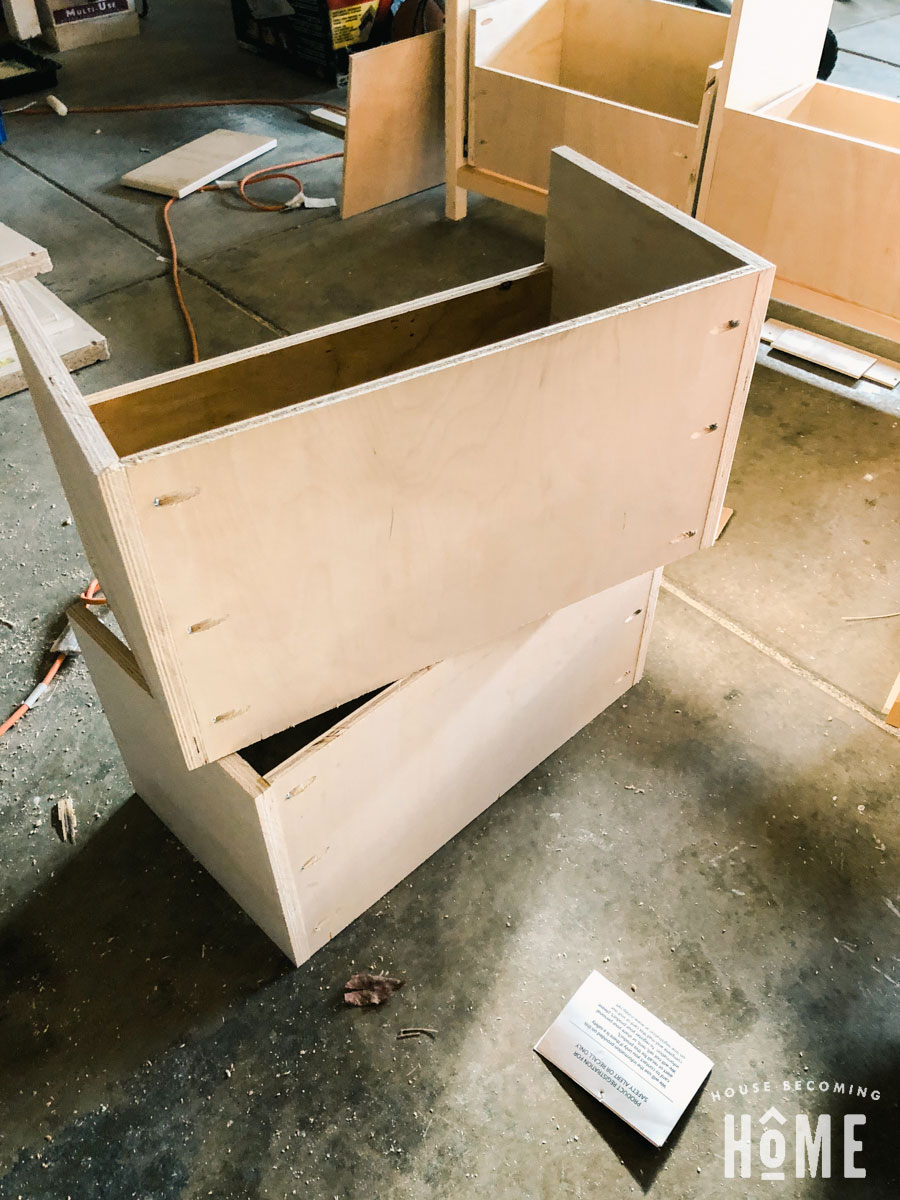 DIY Drawers for DIY Shoe Cabinet