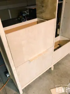 spacing drawers in diy shoe cabinet