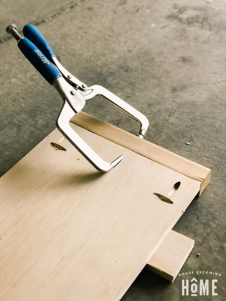 making shoe cabinet sides with pocket holes