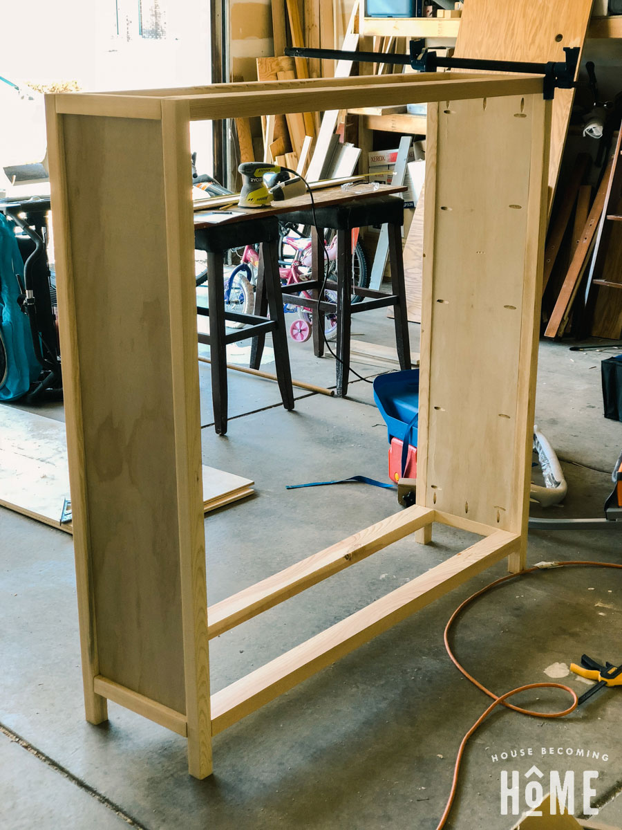 DIY shoe cabinet frame