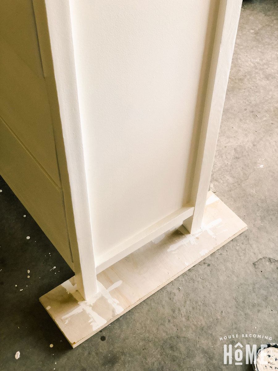 painting diy shoe cabinet