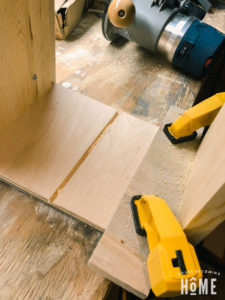 routing dividers in drawers of shoe cabinet