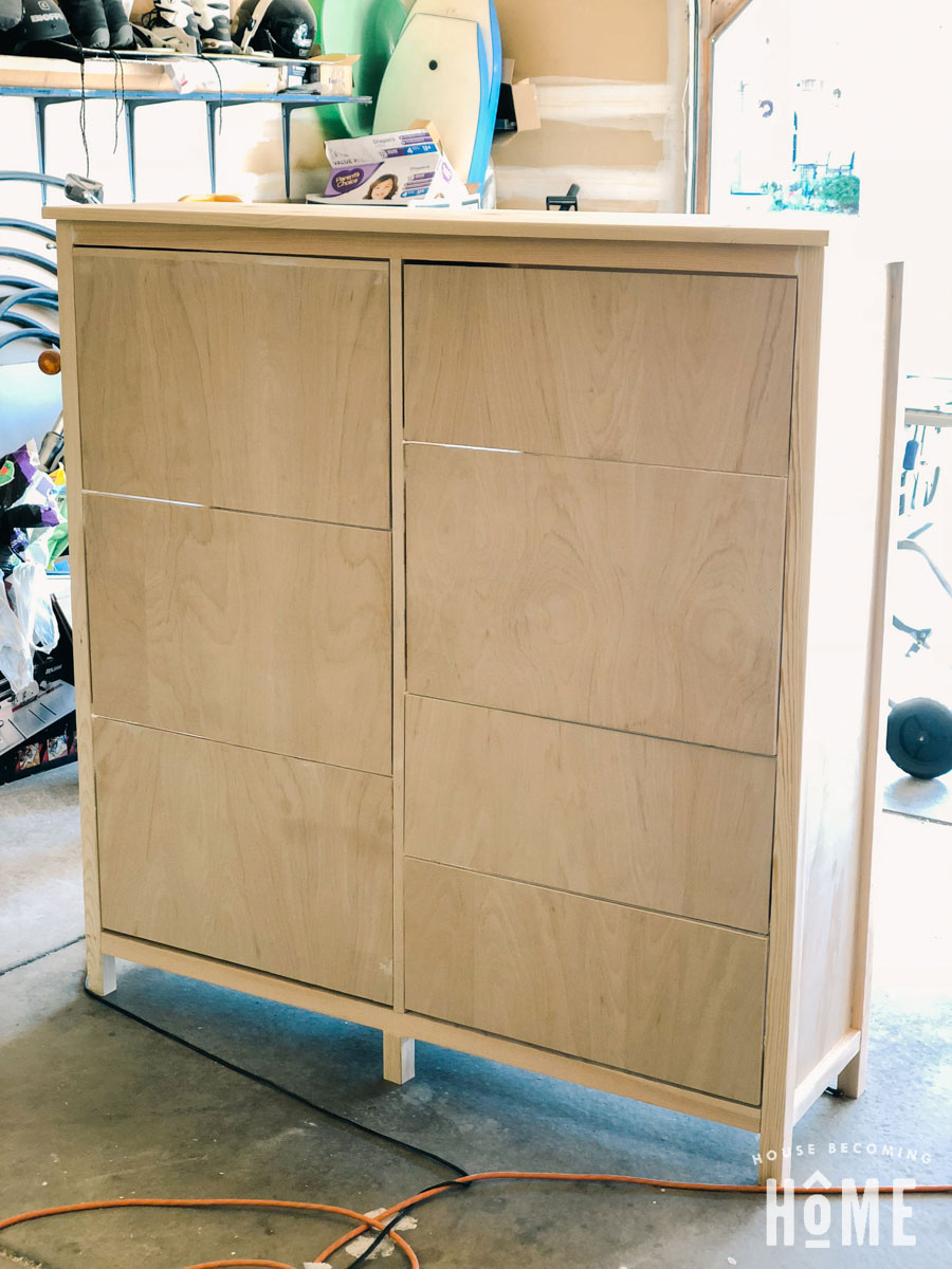 unpainted diy shoe cabinet