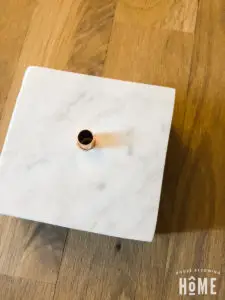 Marble Light Base with copper coupling