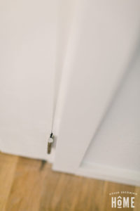 DIY Door hinge on door and frame
