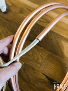 DIY twisted pipe copper light