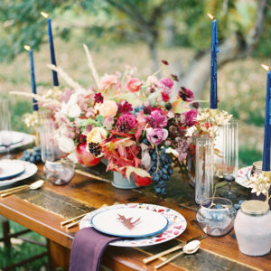 Fall Flowers and Tablescape for Thanksgiving Feast : photo by Callie Hobbs Photography