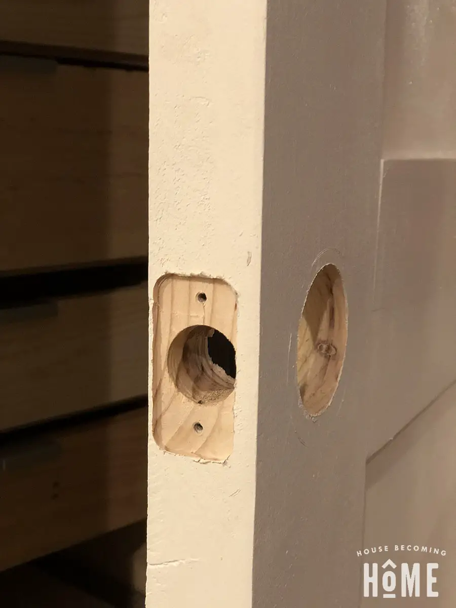 Drilling Door Holes with Ryobi Door Lock Kit