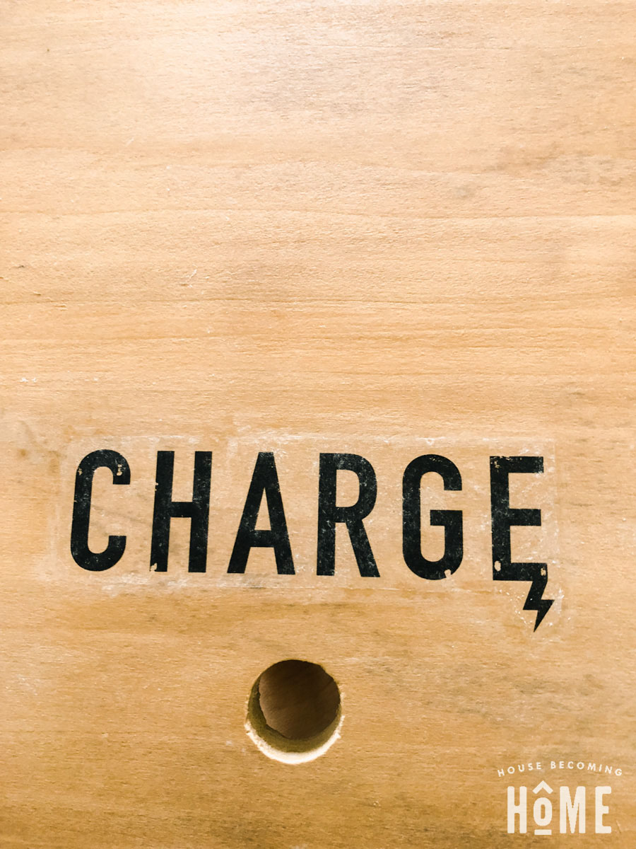 How To Print On Wood : Charge Icon Printed on Charging Station