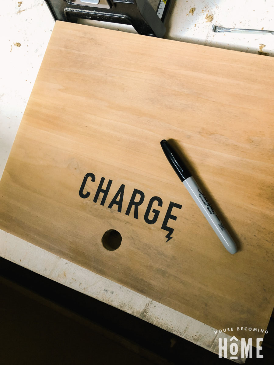 How To Print On Wood : Charge Icon Printed on Charging Station