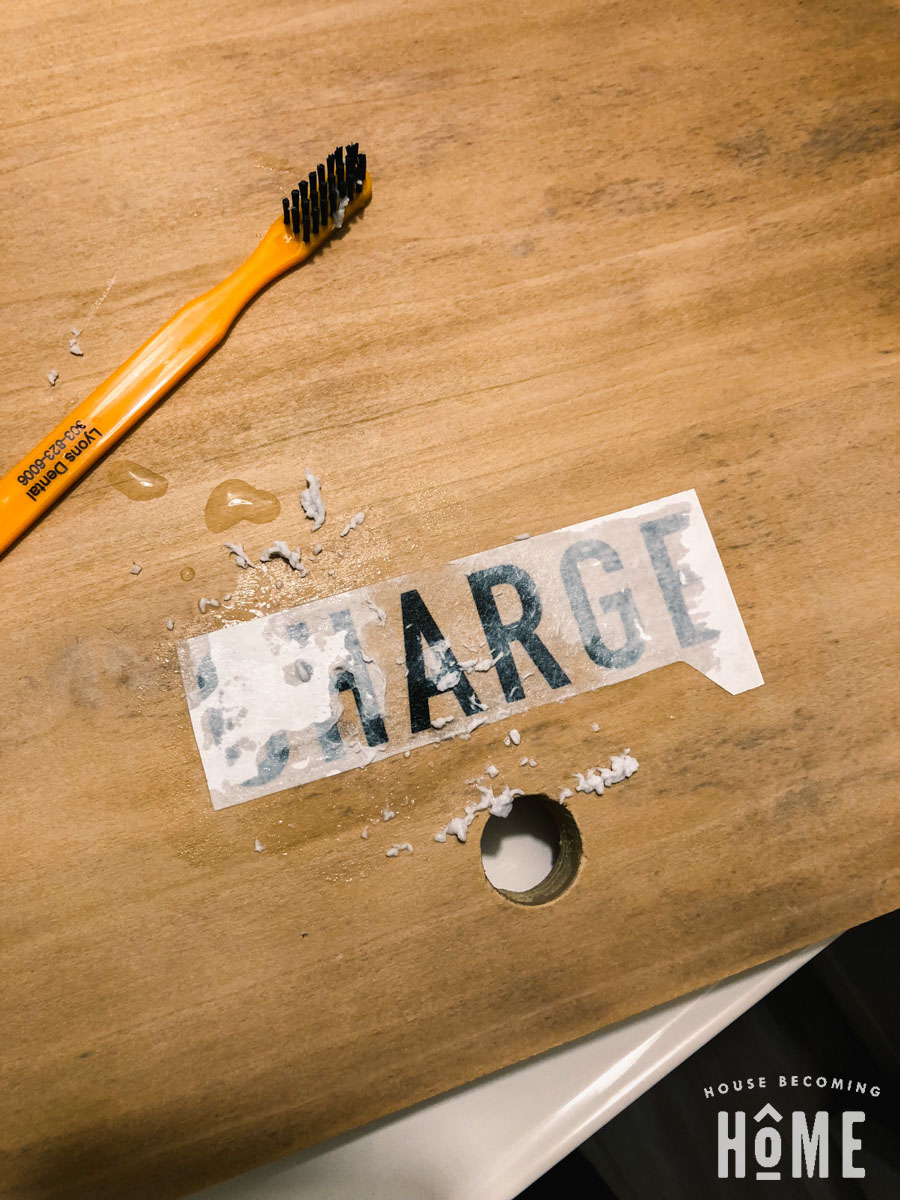 How To Print On Wood : Charge Icon Printed on Charging Station