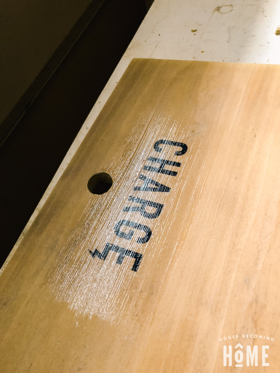 How To Print On Wood : Charge Icon Printed on Charging Station