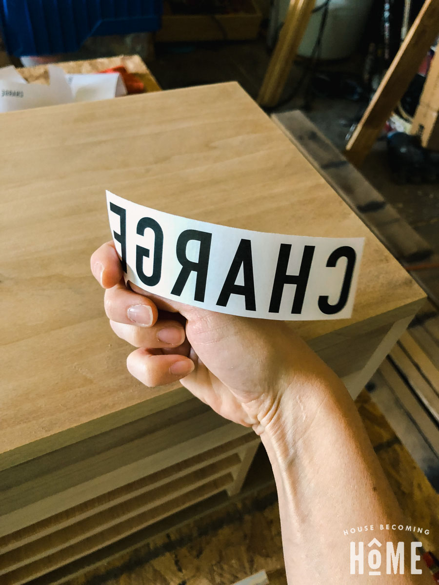 How To Print On Wood : Charge Icon Printed on Charging Station