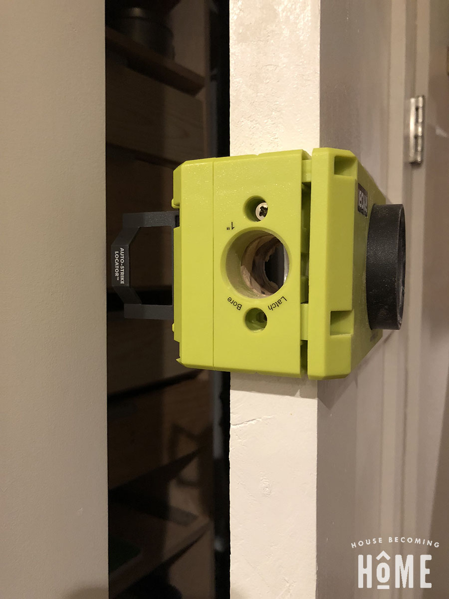 Drilling Door Holes with Ryobi Door Lock Kit