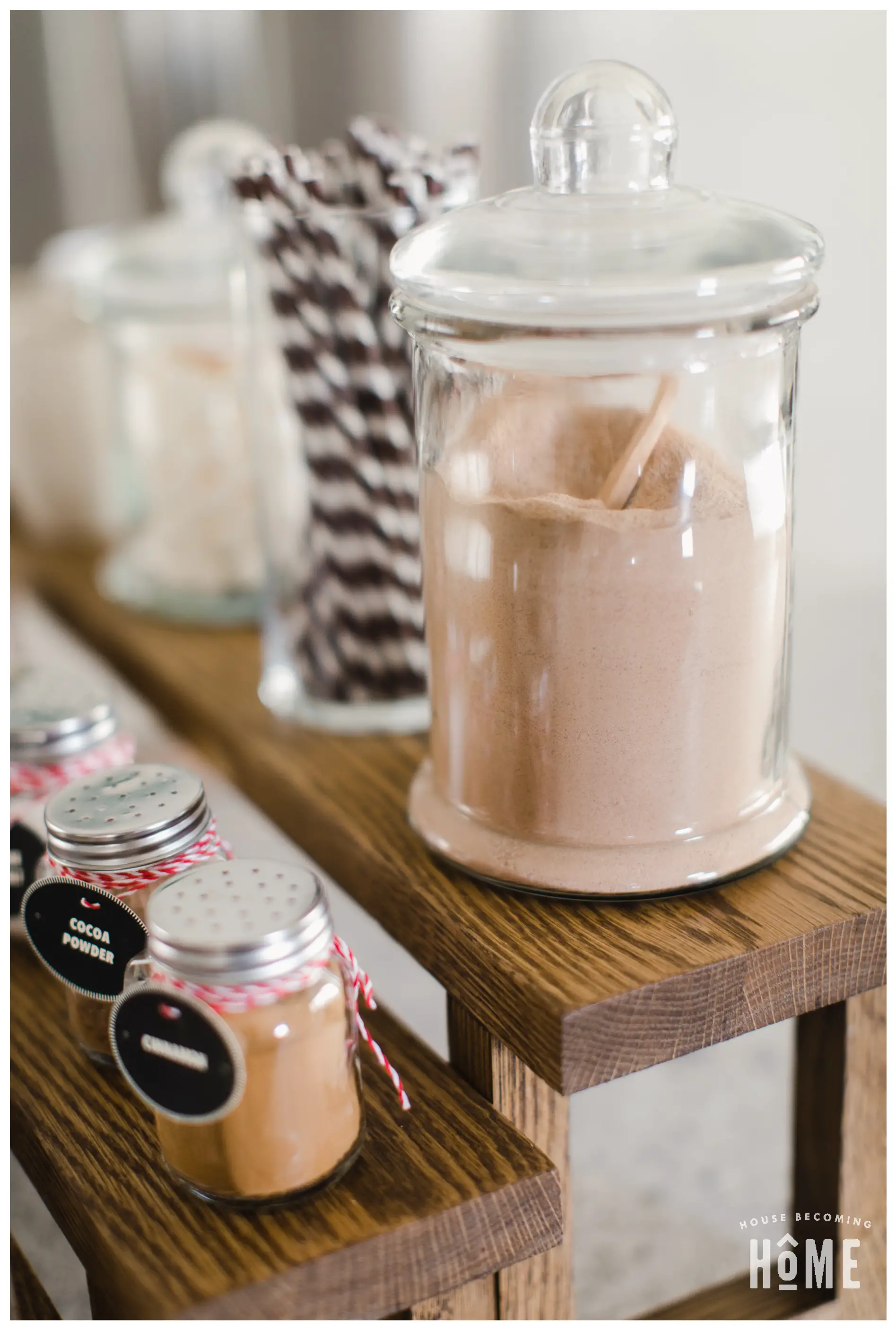 Hot Cocoa Bar Hot Chocolate Mix in Large Glass Jar