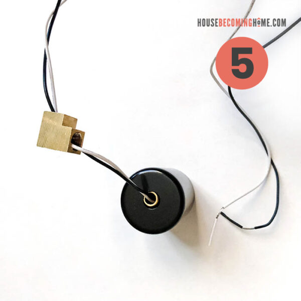 Brass Elbow to connect black pipe to light socket. DIY Bathroom Light