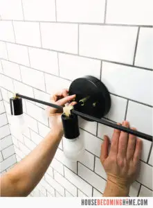 Replacing a bathroom light fixture