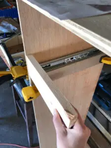 Attaching Drawer Slides to DIY Closet Organizer
