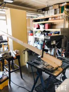 Angle For Drill Press Holes in DIY Lumber Rack