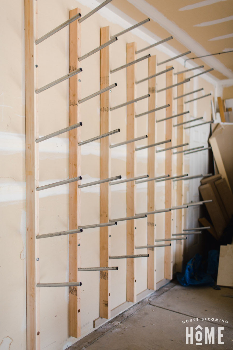 How to Build a DIY Lumber Rack from 2x4s and Conduit Tube